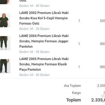 Lame Medikal Dar Gelen Medikal Scrubs Ve İade Sorunu