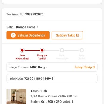 İadem Ulaşmadı MNG Kargo Dan Şikayetçiyim
