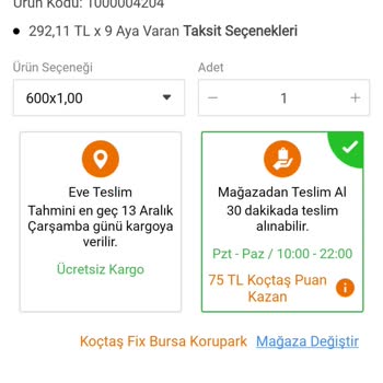 Koçtaş Teslimat Süresi Uyuşmazlığı