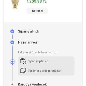 Hepsiburada Guess Marka Saat Sipariş İptali