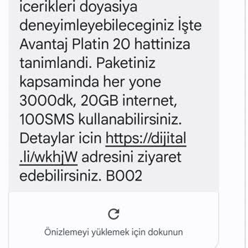 Turkcell Kurumsal Yalnızca SMS Bilgilendirmesi