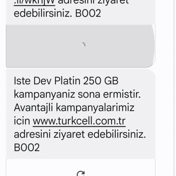Turkcell Kurumsal Yalnızca SMS Bilgilendirmesi