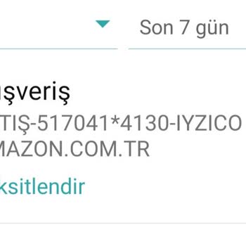 Amazon Paramın İade Edilmesini İstiyorum
