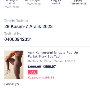 Penti Siparişimi 14 Gündür Göndermiyor!