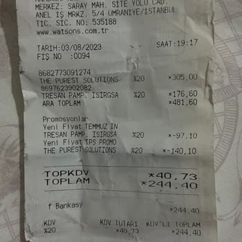 Watsons Hayalı Ürün Satışı Ve İade Kabul Etmemek