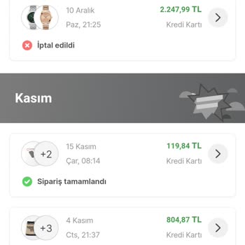 Saat & Saat Sipariş İptali Gerçekleşmesi