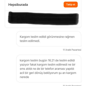 Hepsiburada Kargo Teslim Edildi Yazıp Edilmemesi