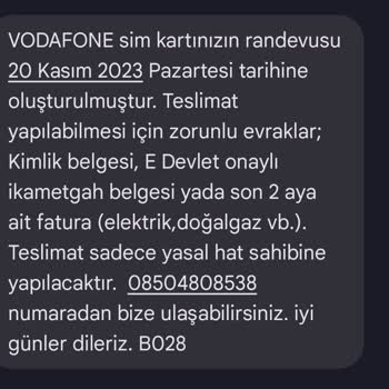 Vodafone Hat Aktivasyon Gecikmesi Ve İptali