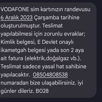 Vodafone Hat Aktivasyon Gecikmesi Ve İptali