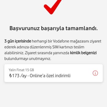 Vodafone Online Kampanya Başvuru Sorunu