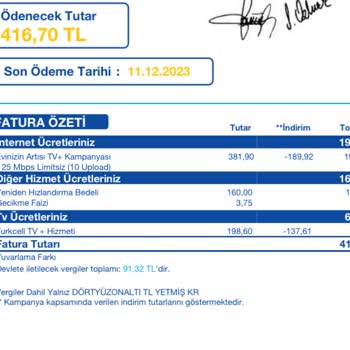 Superonline İnternet Fazla Fatura Oluşturdu