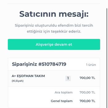 Shopier 700 TL'lik Eşofman Siparişim Hâlâ Kargolanmadı