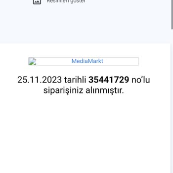 Media Markt'tan Siparişim Teslim Edilmedi