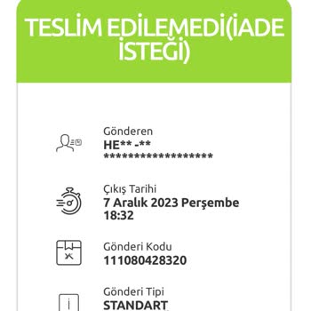 Yurtiçi Kargo'nun Teslim Etmeyi Taahhüt Edip Ürünü Getirmedi