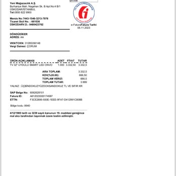 Onvo TV Cızırtılı Ses Şikayeti