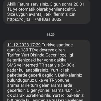 Turkcell Yüksek Yurt Dışı Tarife Ücretleriyle Karşı Karşıya Kaldım
