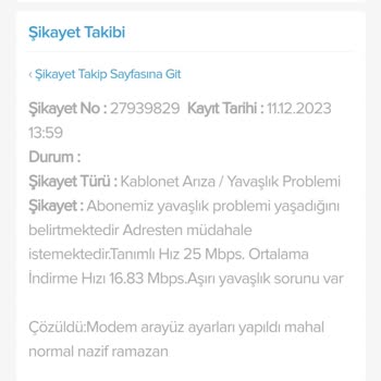 Kablo Net Bağlantı Ve Müşteri Temsilcisi Sorunu