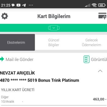 Garanti BBVA Yıllık Kart Ücreti