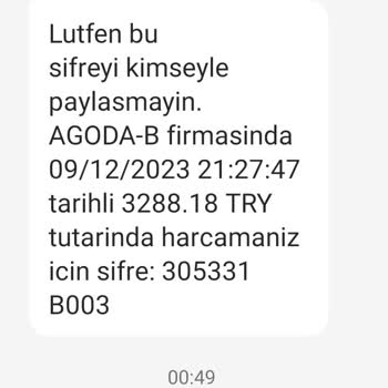 Agoda Dan Kredi Kartından Başkası Tarafından Çekim