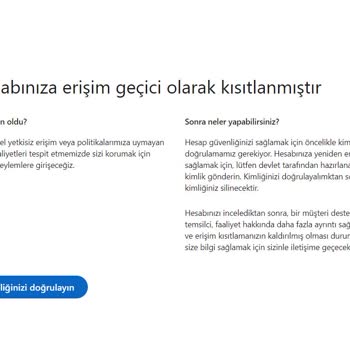 Linkedin Hesabım Geçici Olarak Kısıtlandı