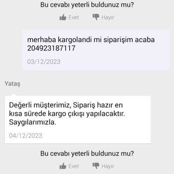 Yataş Uyku Seti Siparişim İptal Edilmiş!