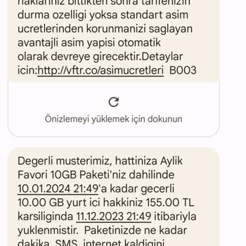 Vodafone Hatalı Ek Paket Satışı