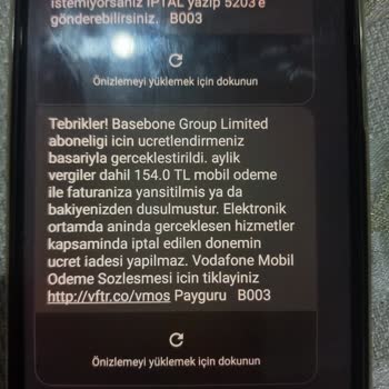 Basebone Vodafone Pay Ek Ücret Şikayeti!