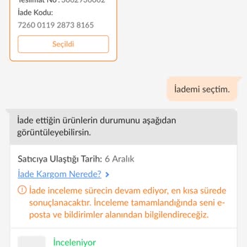 Trendyol Yanlış Ürün Gönderildi İade Ettim Param Geri Verilmedi