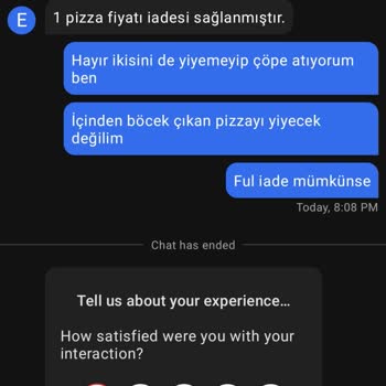 GetirYemek Çalışanlarının İade Talebine Cevap Vermeyip Görüşmeyi Sonlandırması