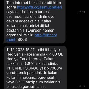 Vodafone Kafasına Göre Defalarca İnternet Paketi Yeniliyor