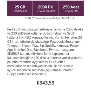 Vodafone Tarife Seçeneklerinin Az Olup Fiyatların 2 Katı Olması