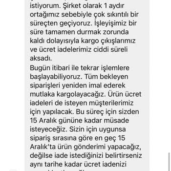 Nare Giyim Giysi Siparişim Gelmedi