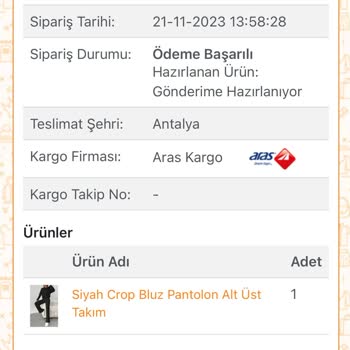 Nare Giyim Giysi Siparişim Gelmedi