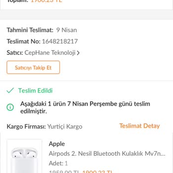 Apple Bluetooth Kulaklık Appel