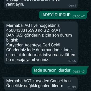 AGT Kurye (aynigunteslim.com) AGT'nin İşini Düzgün Yapmaması