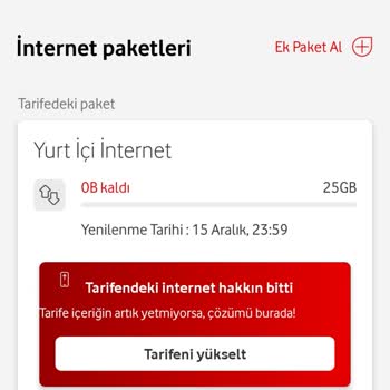 Vodafone Durduk Yere Aşım Tarifesi Tanımlıyor