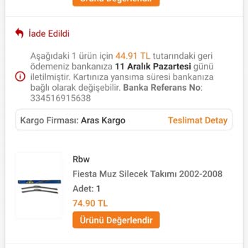 Trendyol İade Üründen Kargo Ücreti Kesilmesi