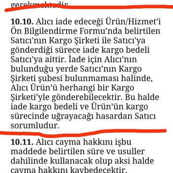 Trendyol İade Üründen Kargo Ücreti Kesilmesi