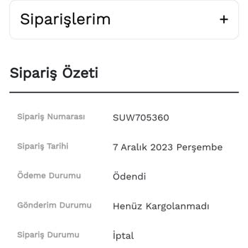 Suwen Para İadesi Yapmıyor
