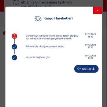 Aras Kargo Ürünüm Eve Teslim Edilmedi