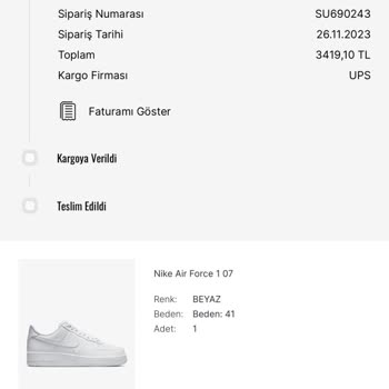 Sneaks Up Online Alışveriş Sorunu