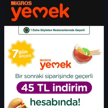 Migros 1 Daha Söyleten Kampanyası Hediye Kuponu Hesaba Tanımlamıyor