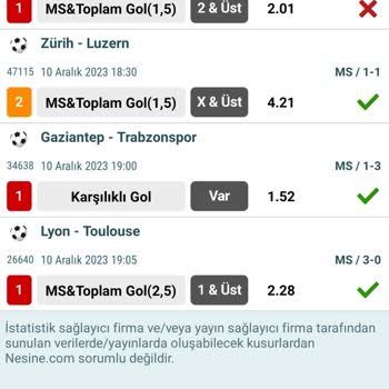 Spor Toto Teşkilatı Yasal Şans Oyunlarında Kural Hatası