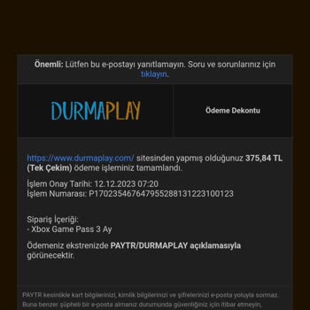 DurmaPlay Yanlış Ürün Satıyorlar