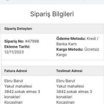 Rivaİstanbul Aldığım Ürünün Gönderilmemesi