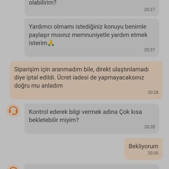 Trendyol Yemekten Siparişimin İptal Edilip Para İadesi Yapılmaması