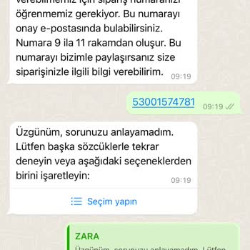Zara Sipariş Kargoda Kayıp Olup