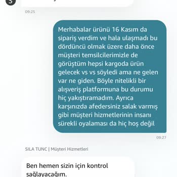 Amazon Teslim Edilmeyen Ürün