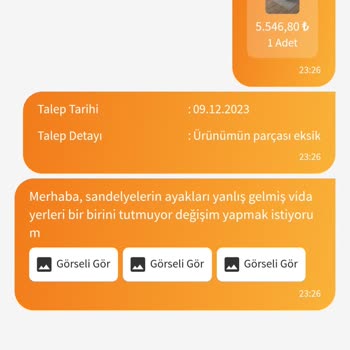 Trendyol Canisa Concept Satıcısı Yanlış Ürün