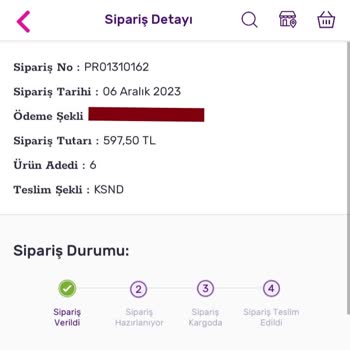 Gratis Siparişin Alındı Gözüküp Hazırlanmaması